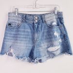 Kancan Distressed Denim Blue Jean Shorts Size 28 Photo 0