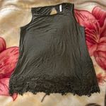 Xhilaration  small olive green Lace hem tank top Photo 0