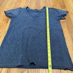 ALLSAINTS ‎ Gray Emelyn V-Neck Stud T-Shirt Size Small Photo 6