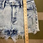 Kancan Jean Shorts Size Large High Rise Light Acid Wash Frayed Festival Grunge Blue Photo 4