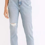 Madewell NEW The Momjean in Austrey Wash: Ripped Edition, 32 Photo 0