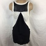 AIKO Black & Ivory Leather Trim Tank Top S Photo 4