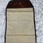 Travel Makeup Bag Linen Leather Unisex Tan Photo 5