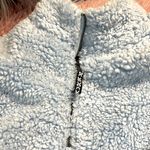 Sherpa Pullover Baby Blue Zip Neck Womens Small Pockets Photo 6