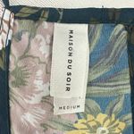Anthropologie Maison du Soir | M | Satin Floral Crane Print Eyelash Lace Cami & Lola Short Set Photo 5