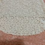 American Eagle  Lace Tank Top Cream Stretch Size S Photo 3