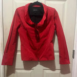 Lafayette 148 Vintage  New York Red Blazer Jacket size 2 
Ruffle red Photo 1