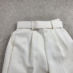 Vintage‎ Ellen D Womens Pants 9/10 White Pleated Belted Tapered Ankle Career Photo 1