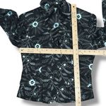 Nanette Lepore  Floral Embroidered Cotton Blazer Jacket Sky Blue Black Size 2 Photo 11