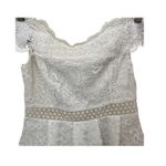 Francescas Womens Size Small White Lace Mini Dress Fit Flare Off Should…​ Photo 2