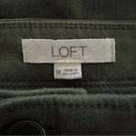 Loft Pants Army Green Stretch High Rise High Waisted Tapered Ankle Pants Size 12 Photo 1