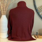 Gentle Fawn  Burgundy Fine Gauge Knit Turtleneck Sweater Size Large Photo 4