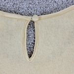 Banana Republic  Sweater Vest Womens S Yellow Wool Angora Blend Flower Detail‎ Photo 11