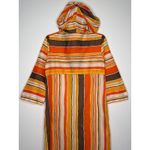 1970s Bard’s Toronto Striped Hooded Zip Caftan Dress vacation pool beach medium Orange Photo 5