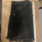 Wild Fable Black Denim Skirt Womens Size 6 Raw Hem Mini Coastal Cowgirl Western Photo 5