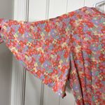 Billabong NWOT‎  women’s pink floral wrap tie flare sleeve mini summer dress XS Photo 4