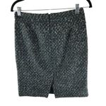 J.Crew  Tweed Pencil Skirt Back Slit Wool Blend Lined Green Purple 2 Photo 1