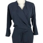Madewell Womens Navy Novelist Preppy Cropped Jumpsuit Drawstring Size XS Photo 12
