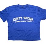 Handmade Blue ‘That’s Gross’ Baby Tee / Graphic Tee Photo 0