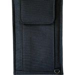 Black and camel folded crossbody bag wallet pouch card holder velcro closure Photo 1