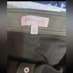 Philosophy  Olive Green Button-Front Skirt size 10 Photo 2