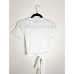 Modern Citizen Jude Cropped Wrap Top Size Small White Crepe Minimalist Chic Photo 11