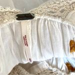 Free People  Lavender Fields Embroidered Trapeze Dress size medium Cream Photo 12