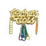Teachers Tools Brooch, Gold Toned Photo 3
