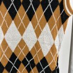 Derek Heart  tan argyle sleeveless sweater dress preppy lightweight neutral fall Photo 2