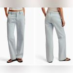 Favorite Daughter NWT The Taylor Trouser Straight Leg Sierra Wash Jeans Size 32 Blue Photo 1