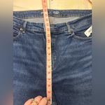 Old Navy  Extra High-Rise Sky-Hi Wide Leg Jeans Size 18 Dark Blue Denim New Photo 3