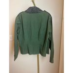 Anthropologie  Twelve by ontwelfth Green Jacket with Fuzzy Collar Sz. M Photo 4