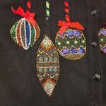 Westbound Vintage  hong kong Blinged out embroidered wool Christmas Sweater med Photo 4