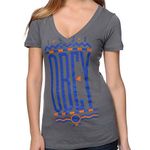 Obey colours Tee Shirt top small gray v-neck Photo 0