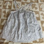 Lemlem NWT | Besu Criss Cross Tank Blue White Fringe | Women's XS Photo 2