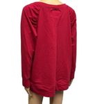 Avenue Knit Studio Red Ruched Shoulder Long Sleeve Lightweight Sweatshirt 18 20 Photo 6