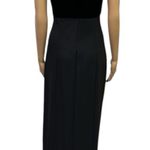 Jazz II Formal Black Velvet Accent Slit Front Sleeveless Maxi Gown Dress Size 10 Photo 6