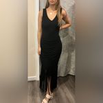 Elegant dressy Fringe Maxi Dress💖 Black Size M Photo 4