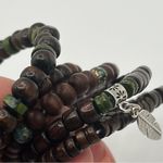 Handmade  wooden beads stretch bracelets Set of 5, NEW! Photo 3