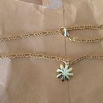 Gold Ankle Bracelet Foot Jewelry Flower Charm Photo 0