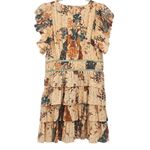 Ulla Johnson Marni Ruffled Mini Dress Peach Floral Size 14 NEW Photo 10