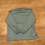 Vtg TanJay Collared Teal Crewneck Pullover Size Large Embroidered Details Floral Blue Photo 4