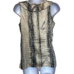 The Limited  XS Green Snakeskin Shimmer Print Ruffle Front Blouse Top Work Office Photo 1