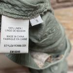 Bella Dahl Cargo Jogger Track Pants 100% Linen Olive Green Small Photo 7