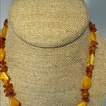 Butterscotch and Honey Cleopatra Bib Style Necklace Orange Photo 3