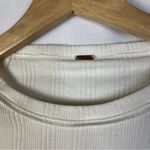 Free People  Cream Ivory Ruffle Lace Long Sleeve Top S Photo 3