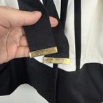 ESCADA Trench Coat Womens Size 36 US Small Black White Belted Military Style Photo 4