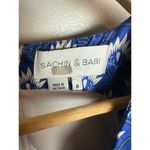 Sachin + Babi Bow Front Plunge Dress Sz. 8 Blue Photo 5