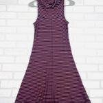 Horny Toad Pink Navy Stripe Sleeveless Cowl Neck A-Line Dress Women's XS Photo 0