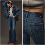 đź’•MOTHER SUPERIORđź’• The Weekender Flare Jeans ~ It's A Small World 32 NWOT Blue Photo 4